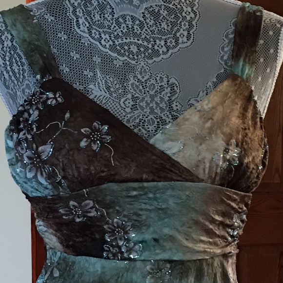 CRUSHED VELVET FEEL! VERY SOFT!TURQUOISE AND BROWNS, SOFT AND VELVETY! ENC❗️ - Picture 8 of 8